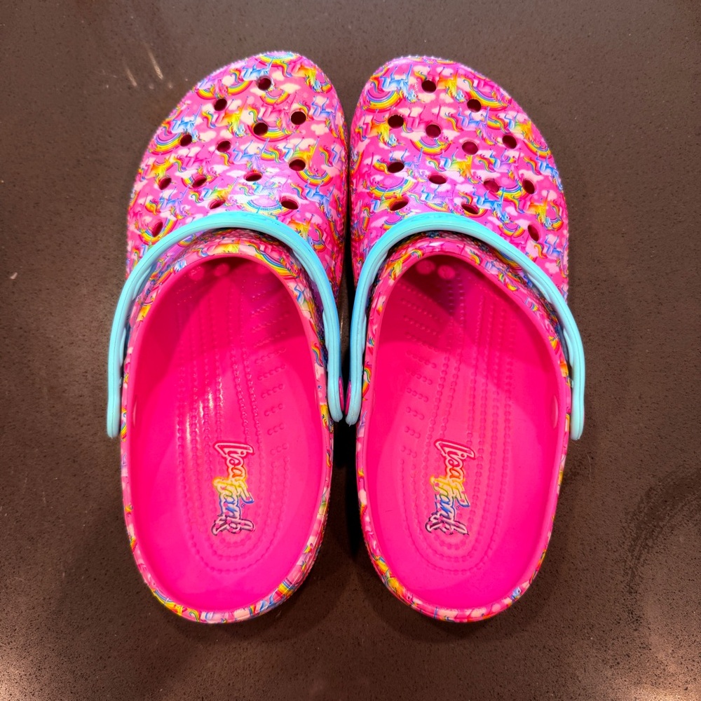 Lisa Frank Rainbow Unicorn CROCS Women’s Size 10